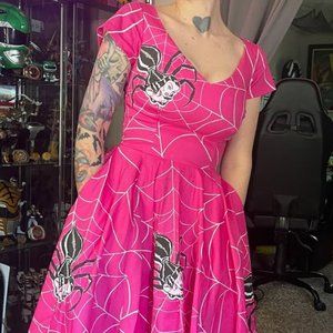 Mean Girls Club Vanity Fair Pink Spider Swing Dress ((Backlot Sale Mystery Box))